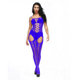 New women's jacquard sexy one-piece mesh suspenders pantyhose hollow shoulder straps