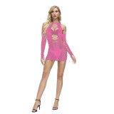 Sexy lingerie shoulder strap princess bag hip net skirt