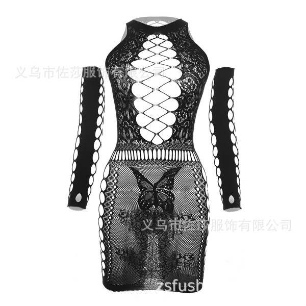 Sexy lingerie shoulder strap princess bag hip net skirt