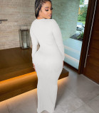 Fashion sexy V-neck high-quality pierced dress