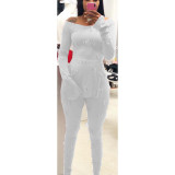 New style knitted jacquard wide-neck long-sleeved suit jacket with hem slit