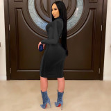 Sexy women's gold velvet stretch mesh stitching long-sleeved dress