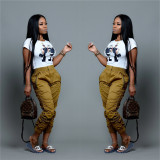 New product slim-fit pleated solid color casual pants overalls