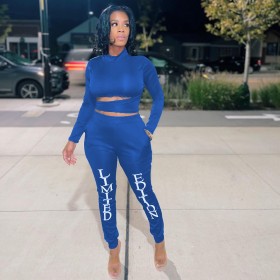 Women's sexy hollow body nightclub style printed letter suit