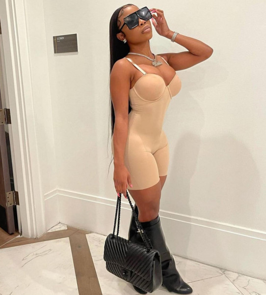 Women's sexy halter strap slim fit one-piece suit with chest cotton