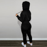 Autumn and winter hooded gold velvet suit