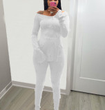 New style knitted jacquard wide-neck long-sleeved suit jacket with hem slit
