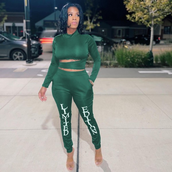 Women's sexy hollow body nightclub style printed letter suit