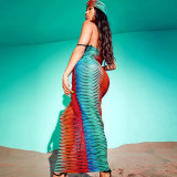 Autumn new holiday sexy sling dress slim slimming hip skirt