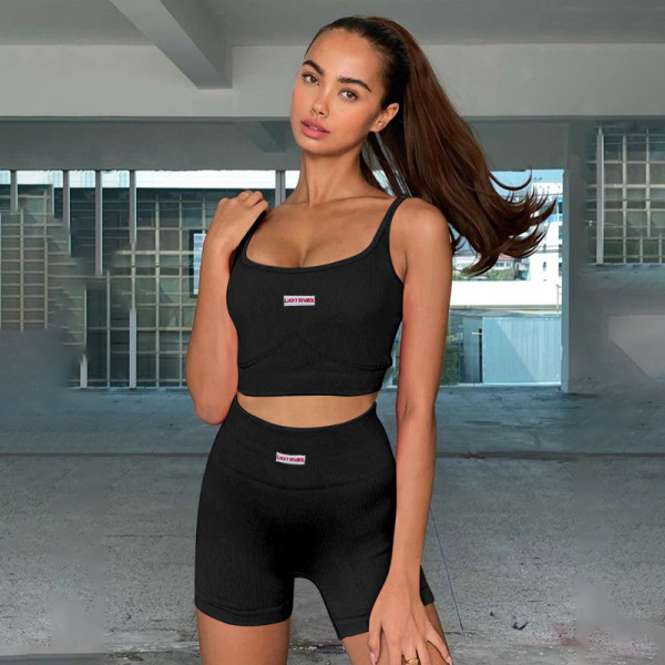 Show chest and hips split suspender shorts suit women's fashion slim suit