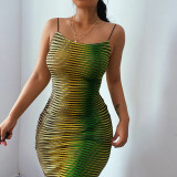 Autumn new holiday sexy sling dress slim slimming hip skirt
