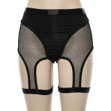 Women's new style mesh stitching hollow sexy high waist leggings