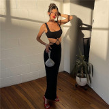New women's fashion suspenders sexy one-shoulder open back slim fit hip dress women