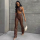 New women's sexy halter vest slim straight trousers fashion suit women