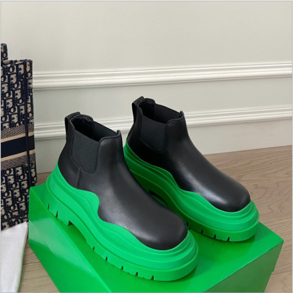 Thick-soled single boots Chelsea smoke tube boots bv leather Martin boots women (short boots) S648804676500-1