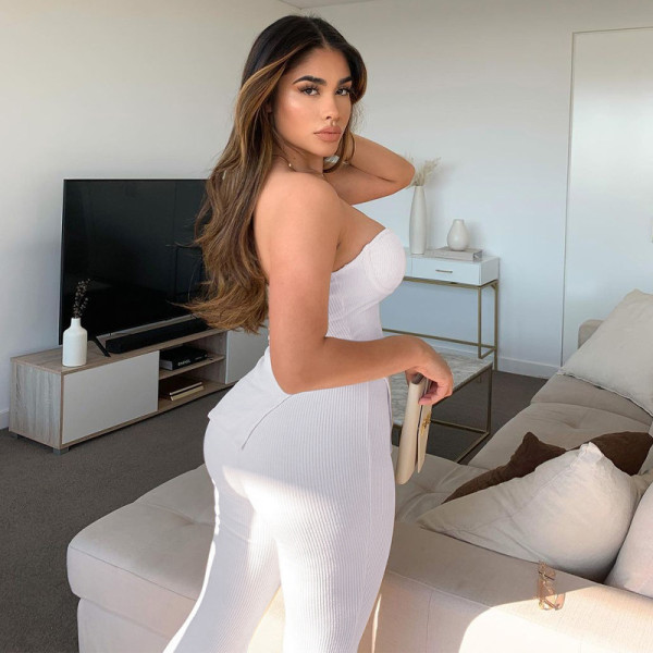 New style solid color halter sleeveless two-piece fashion casual sports suit women