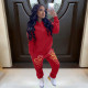 Two-piece women's loose casual sports sweatshirt suit