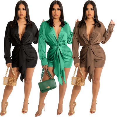 Women's clothing spring new style pleated button lace dress