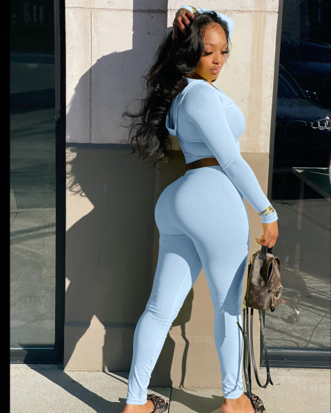 Women's spring new basic sports suit two-piece suit