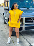 Women's clothing plus velvet casual loose hooded dress