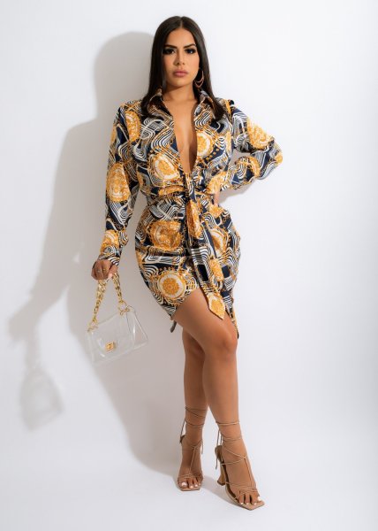 New sexy fashion digital printing women's dress