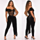Explosive sexy see-through slim fit suit nightclub wear