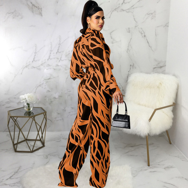 New sexy fashion digital printing V-neck women's jumpsuit