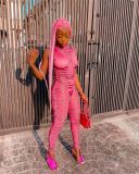 New product striped mesh stitching sleeveless jumpsuit cross-border trousers summer