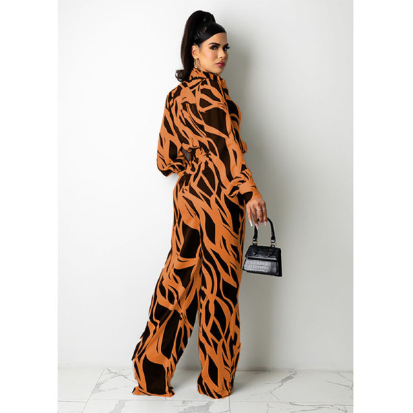 New sexy fashion digital printing V-neck women's jumpsuit