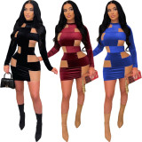 Women's sexy slim Korean velvet stitching mesh dress