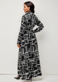 New sexy fashion digital printing women's dress with big swing skirt