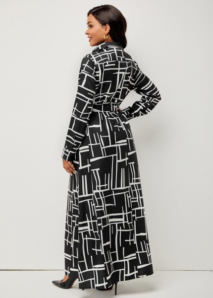 New sexy fashion digital printing women's dress with big swing skirt