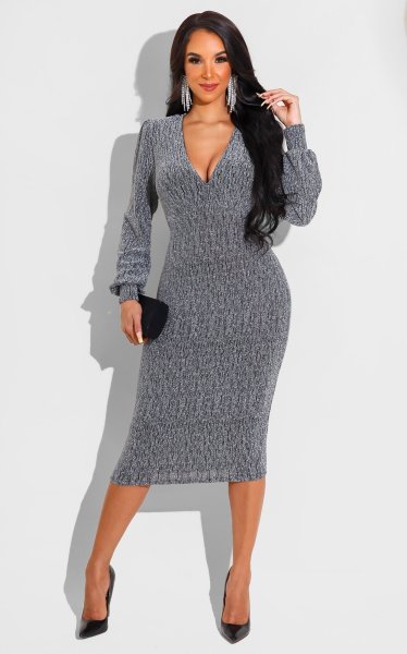 Sexy fashion V-neck women's dress
