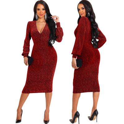 Sexy fashion V-neck women's dress