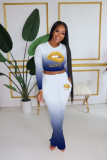 Women's spring new style gradient pile fold flared trousers fashion casual suit sexy women's clothing