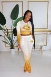 Women's spring new style gradient pile fold flared trousers fashion casual suit sexy women's clothing