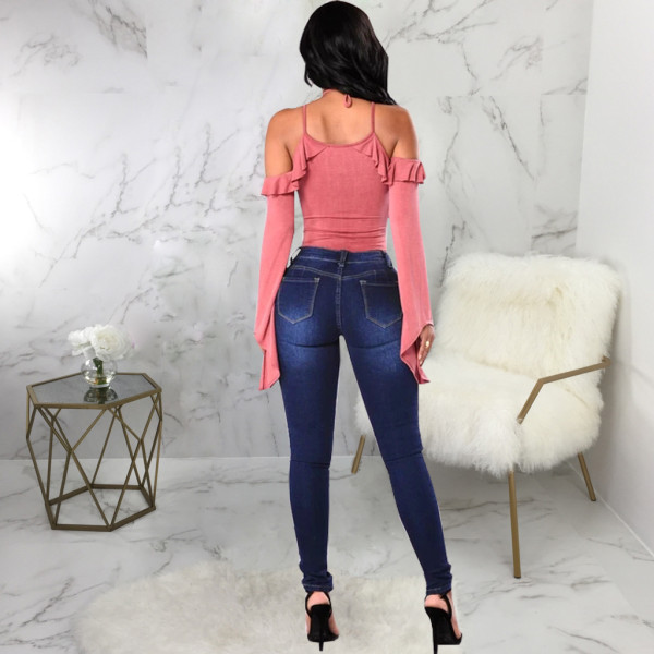 Fashion slim stretch women's jeans pencil footwear