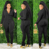 Ladies Fashion French Cashmere Pile Pants Two-piece Suit