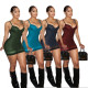 New style hot sale suspenders mesh stitching sexy fashion women's dress