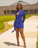 Cute fashion solid color shirt dress