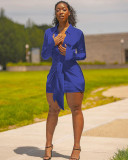 Cute fashion solid color shirt dress
