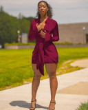 Cute fashion solid color shirt dress