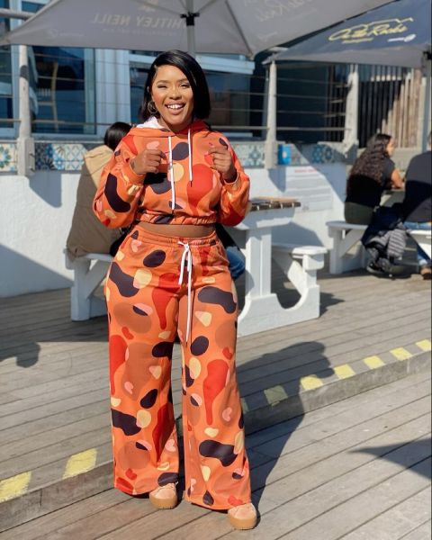 Casual printing two-piece suit