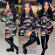 Camouflage sexy casual fashion print nightclub dress