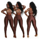 Women's wild animal print two-piece suit