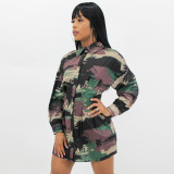 Camouflage sexy casual fashion print nightclub dress