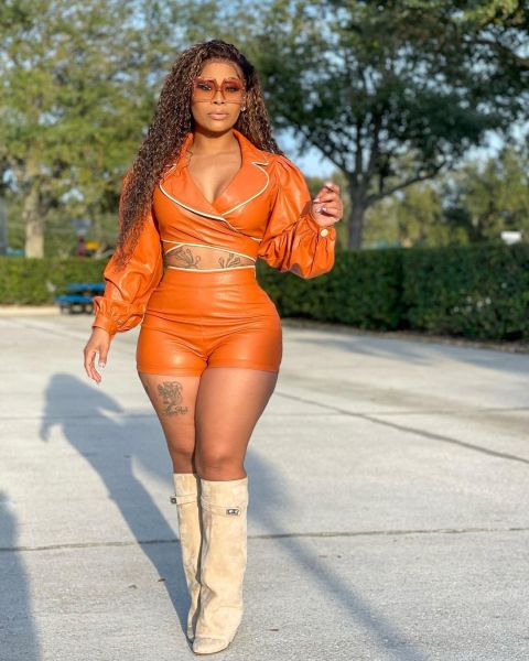 New style chest-wrapped PU leather two-piece suit