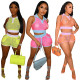 New sexy hollow tank top and shorts two-piece suit