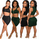 Fashion casual sexy solid color nightclub slim tooling collar two-piece suit