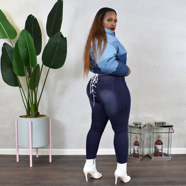 Fashion bandage women's jeans trend